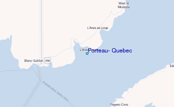 Forteau, Quebec Tide Station Location Map