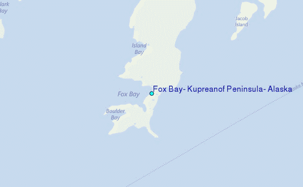 Fox Bay, Kupreanof Peninsula, Alaska Tide Station Location Map