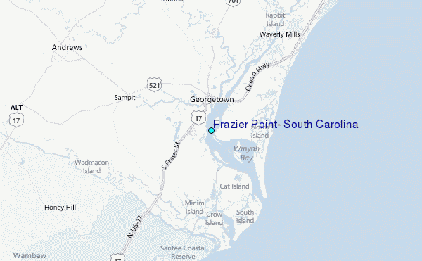 Frazier Point, South Carolina Tide Station Location Map