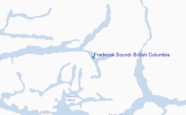 Frederick Sound, British Columbia Tide Station Location Map