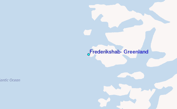 Frederikshab, Greenland Tide Station Location Map