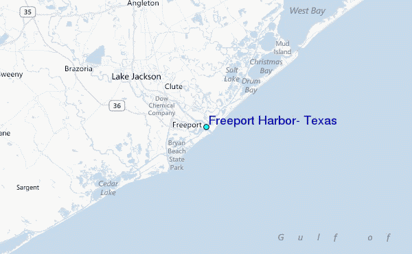 Freeport Harbor, Texas Tide Station Location Map