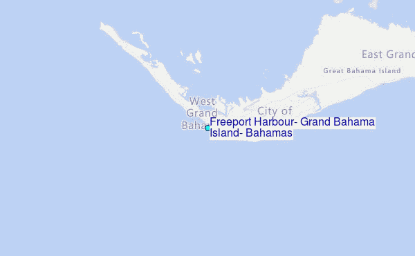 Freeport Harbour, Grand Bahama Island, Bahamas Tide Station Location Map
