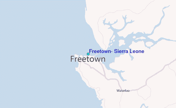 Freetown, Sierra Leone Tide Station Location Map