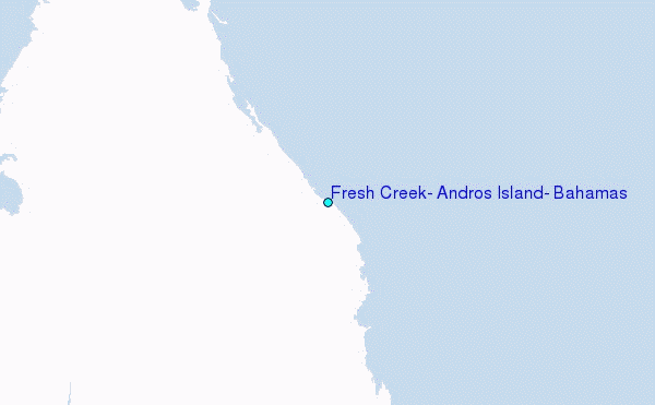 Fresh Creek, Andros Island, Bahamas Tide Station Location Map
