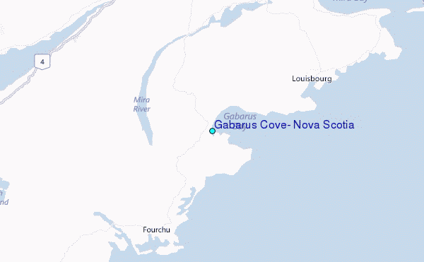 Gabarus Cove, Nova Scotia Tide Station Location Map