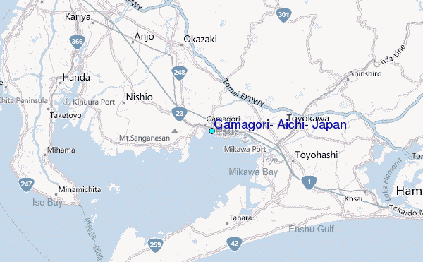 Gamagori, Aichi, Japan Tide Station Location Map