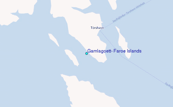 Gamlagatt, Faroe Islands Tide Station Location Map