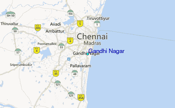 Gandhi Nagar Tide Station Location Map