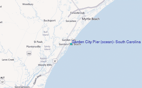 Garden City Pier (ocean), South Carolina Tide Station Location Map