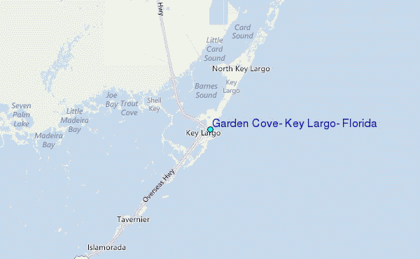Garden Cove, Key Largo, Florida Tide Station Location Map