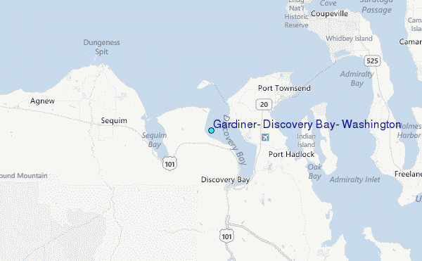 Gardiner, Discovery Bay, Washington Tide Station Location Map