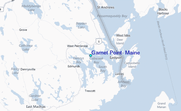 Garnet Point, Maine Tide Station Location Map