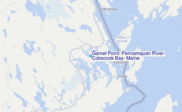 Garnet Point, Pennamquan River, Cobscook Bay, Maine Tide Station Location Map
