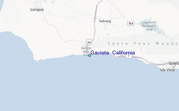 Gaviota, California Tide Station Location Map