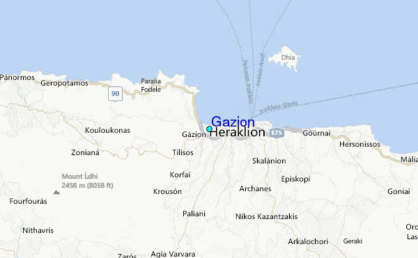 Gazion Tide Station Location Map