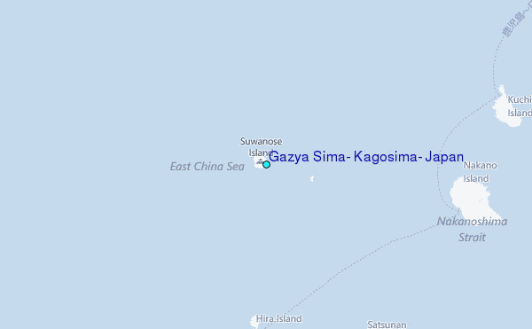 Gazya Sima, Kagosima, Japan Tide Station Location Map