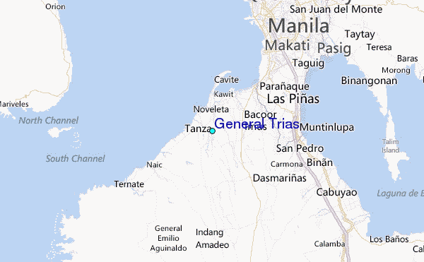 General Trias Tide Station Location Map