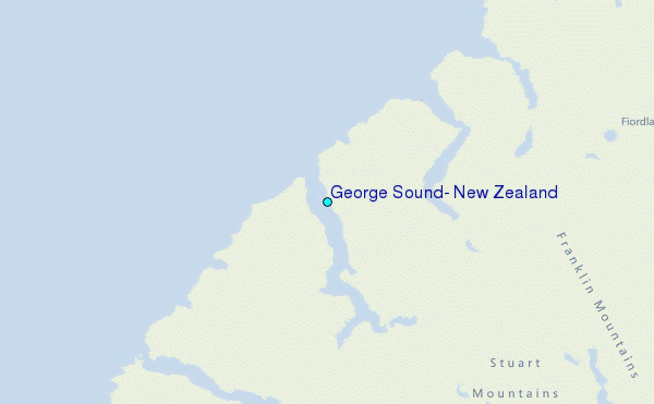 George Sound, New Zealand Tide Station Location Map