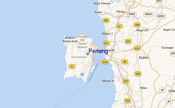 Penang Tide Station Location Map