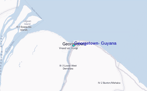 Georgetown, Guyana Tide Station Location Map