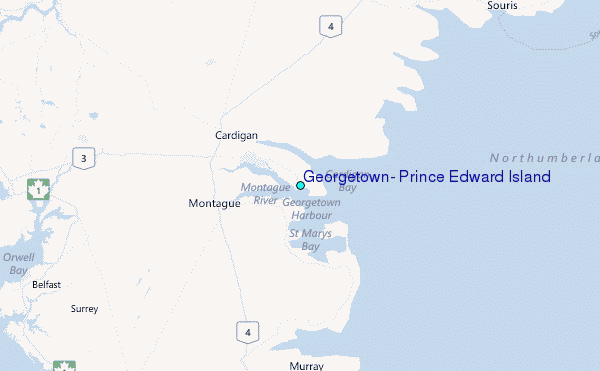 Georgetown, Prince Edward Island Tide Station Location Map