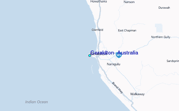 Geraldton, Australia Tide Station Location Map