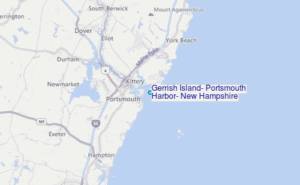 Gerrish Island, Portsmouth Harbor, New Hampshire Tide Station Location Map