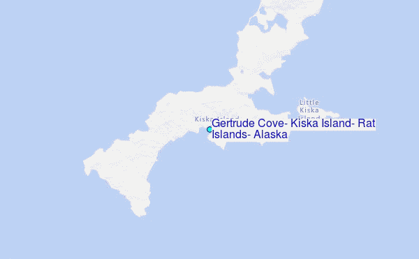 Gertrude Cove, Kiska Island, Rat Islands, Alaska Tide Station Location Map