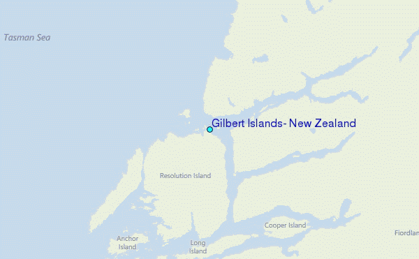 Gilbert Islands, New Zealand Tide Station Location Map