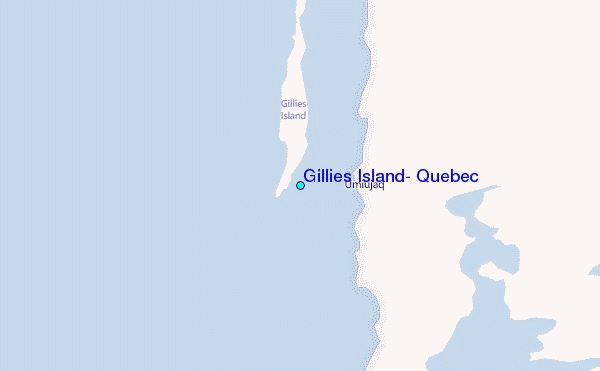 Gillies Island, Quebec Tide Station Location Map