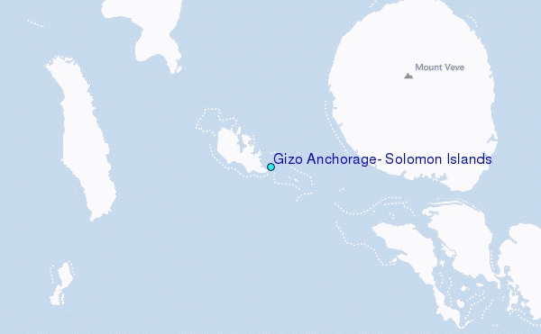 Gizo Anchorage, Solomon Islands Tide Station Location Map