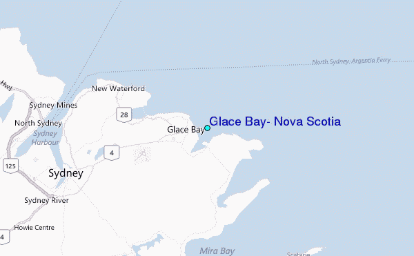 Glace Bay, Nova Scotia Tide Station Location Map