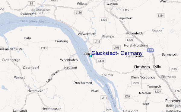 Gluckstadt, Germany Tide Station Location Map