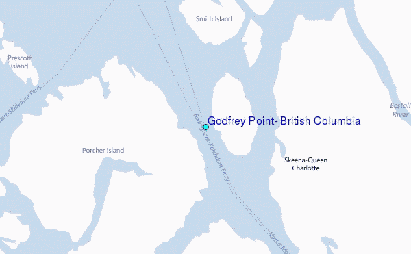 Godfrey Point, British Columbia Tide Station Location Map