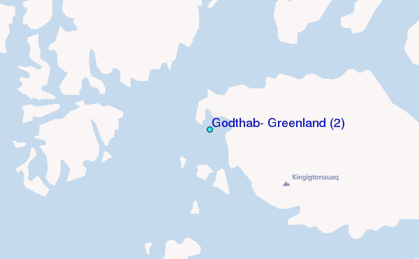 Godthab, Greenland (2) Tide Station Location Map