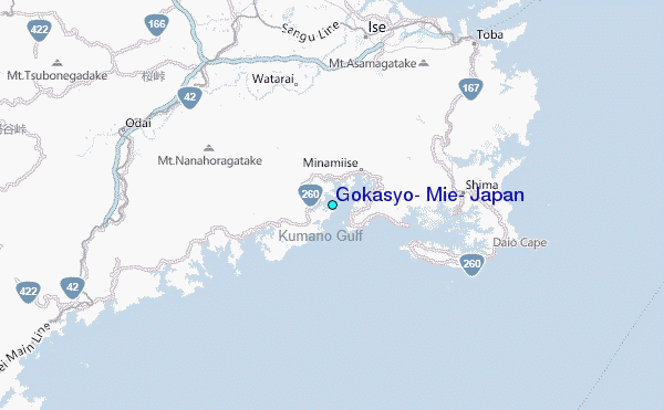 Gokasyo, Mie, Japan Tide Station Location Map