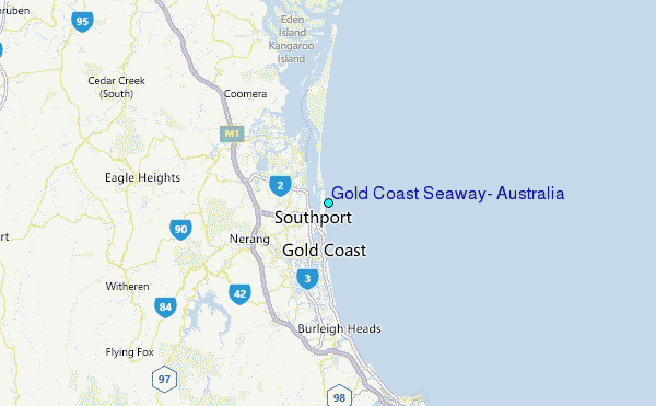 Gold Coast Seaway, Australia Tide Station Location Map