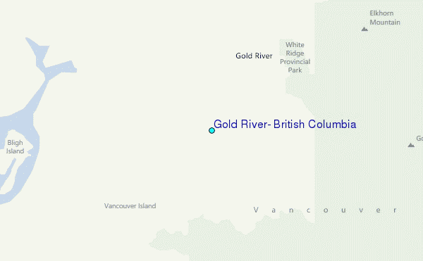 Gold River, British Columbia Tide Station Location Map