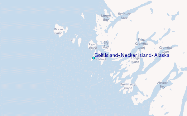 Golf Island, Necker Island, Alaska Tide Station Location Map