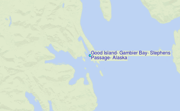 Good Island, Gambier Bay, Stephens Passage, Alaska Tide Station Location Map