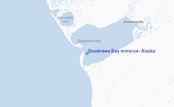 Goodnews Bay entrance, Alaska Tide Station Location Map