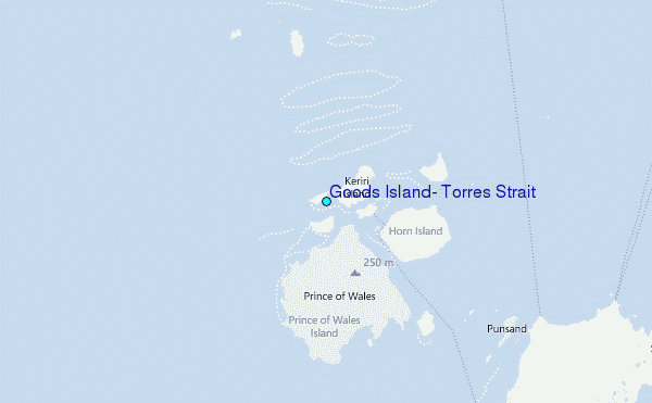 Goods Island, Torres Strait Tide Station Location Map