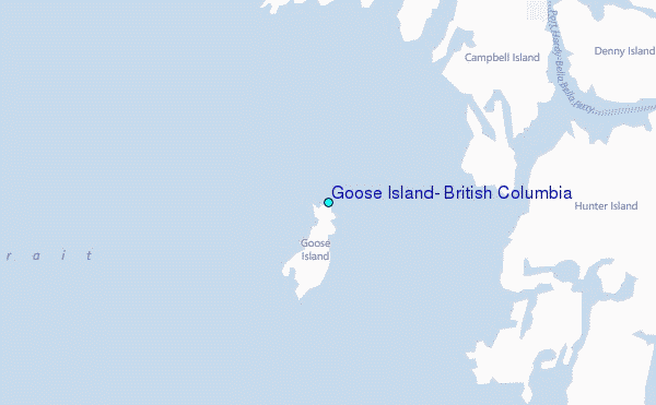 Goose Island, British Columbia Tide Station Location Map
