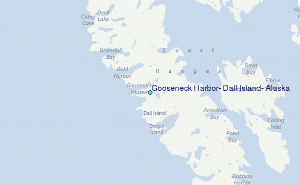 Gooseneck Harbor, Dall Island, Alaska Tide Station Location Map