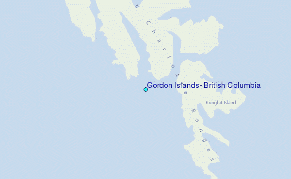 Gordon Islands, British Columbia Tide Station Location Map