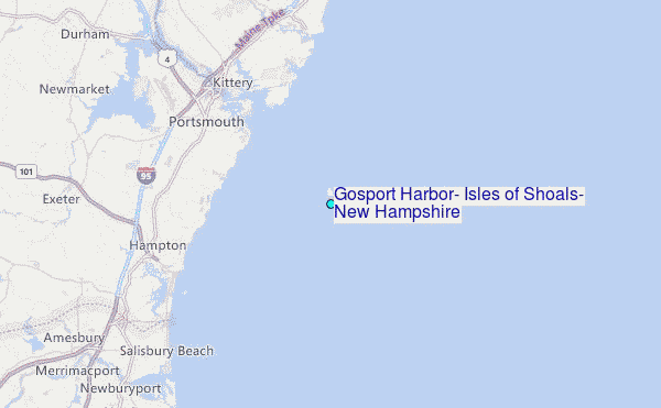 Gosport Harbor, Isles of Shoals, New Hampshire Tide Station Location Map