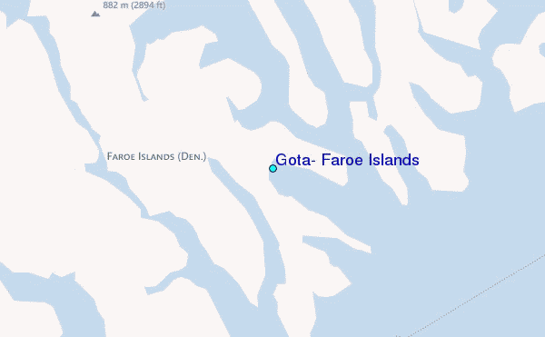 Gota, Faroe Islands Tide Station Location Map