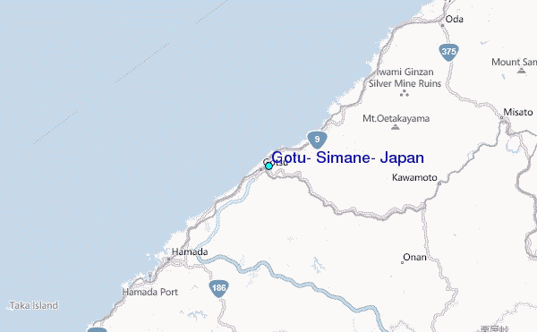 Gotu, Simane, Japan Tide Station Location Map