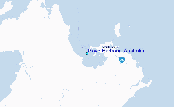 Gove Harbour, Australia Tide Station Location Map